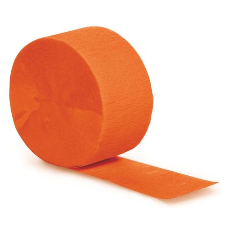 TOUCH OF COLOR Sunkissed Orange Streamer, 81', 12PK 078560